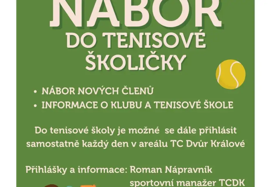 NÁBOR DO TENISOVÉ ŠKOLIČKY